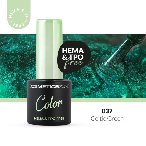 Lakier-hybrydowy-hipoalergiczny-butelkowa-zielen-z-drobinkami-7ml---Celtic-Green-037-bez-HEMA-i-bez-TPO.webp