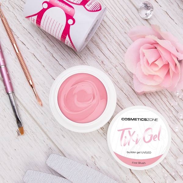 Żel budujący z pamięcią cieczy Cosmetics Zone TiXi First Blush widok konsystencji