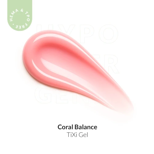 Gęsty żel budujący z pamięcią cieczy Coral Balance na pędzelku