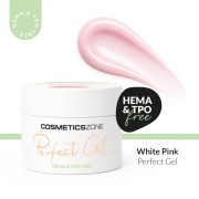 Żel do przedłużania paznokci mlecznoróżowy UV LED Perfect Gel White Pink 50ml bez HEMA i TPO Cosmetics Zone