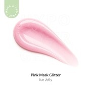 Mlecznoróżowy żel o konsystencji galaretki z brokatem ICE JELLY Pink Mask Glitter – próbka koloru