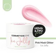 Żel budujący galaretka mlecznoróżowy z brokatem UV LED ICE JELLY Pink Mask Glitter 50ml Cosmetics Zone