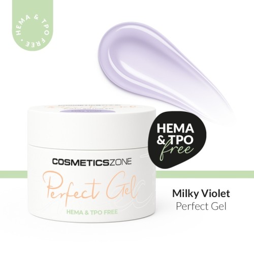 Żel do przedłużania paznokci mlecznofioletowy UV LED Perfect Gel Milky Violet 50ml bez HEMA i TPO Cosmetics