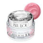 Żel budujący galaretka BluLou Jelly Builder Gel Rose 101 50ml HEMA Free ze wzornikiem koloru