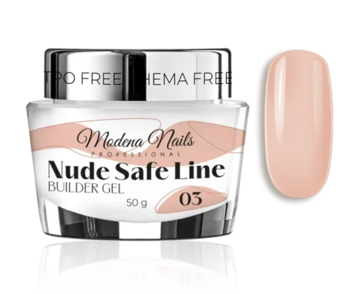 Żel budujący galaretka Modena Nails Nude Safe Line 03 50g HEMA Free i TPO Free ze wzornikiem koloru nude