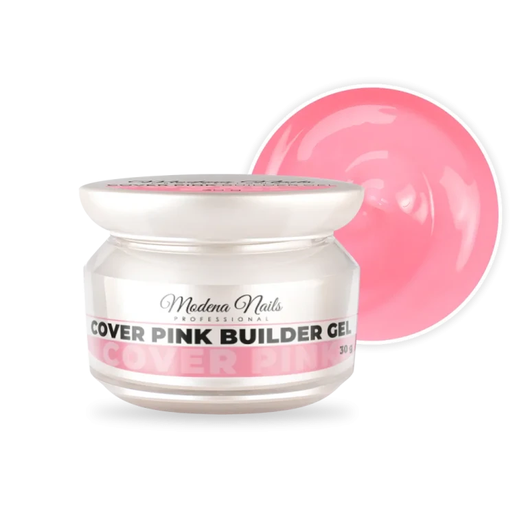 Żel budujący Modena Nails Cover Pink Builder Gel 50g TPO Free z podłużnym wzornikiem koloru