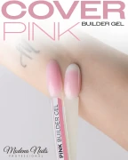 Stylizacja paznokci Baby Boomer z płynnym przejściem różu i bieli wykonana żelem Cover Pink