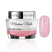 Różowy żel budujący Modena Nails Cover Pink Builder Gel 30g ze wzornikiem koloru
