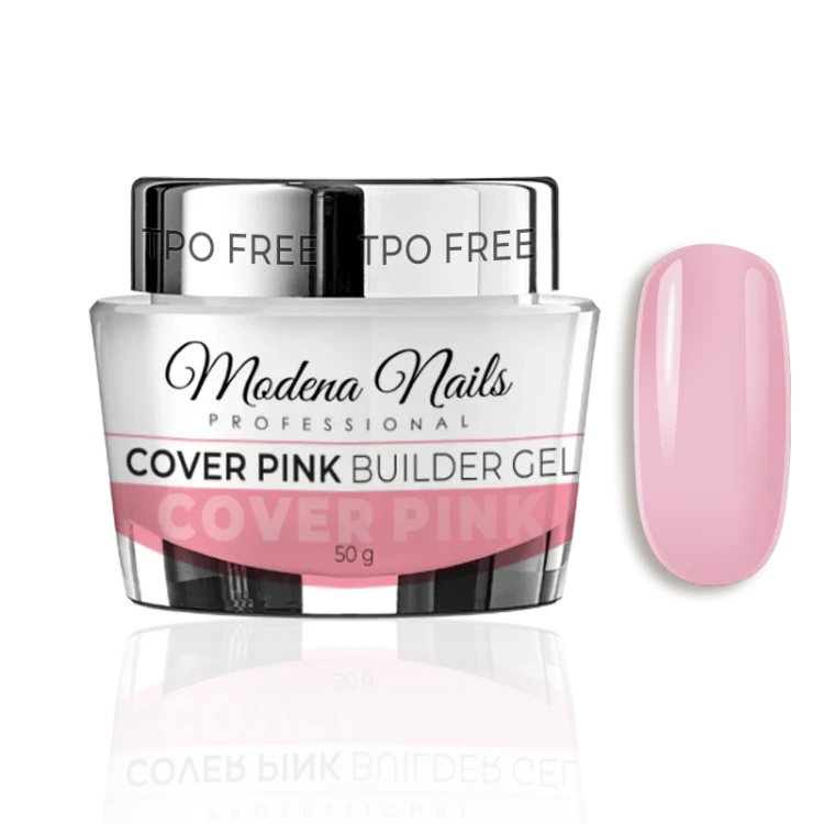 Różowy żel budujący Modena Nails Cover Pink Builder Gel 30g ze wzornikiem koloru