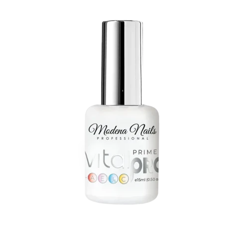 Witaminowy Primer Vital Pro Modena Nails 15ml – preparat z witaminami zwiększający przyczepność do paznokci