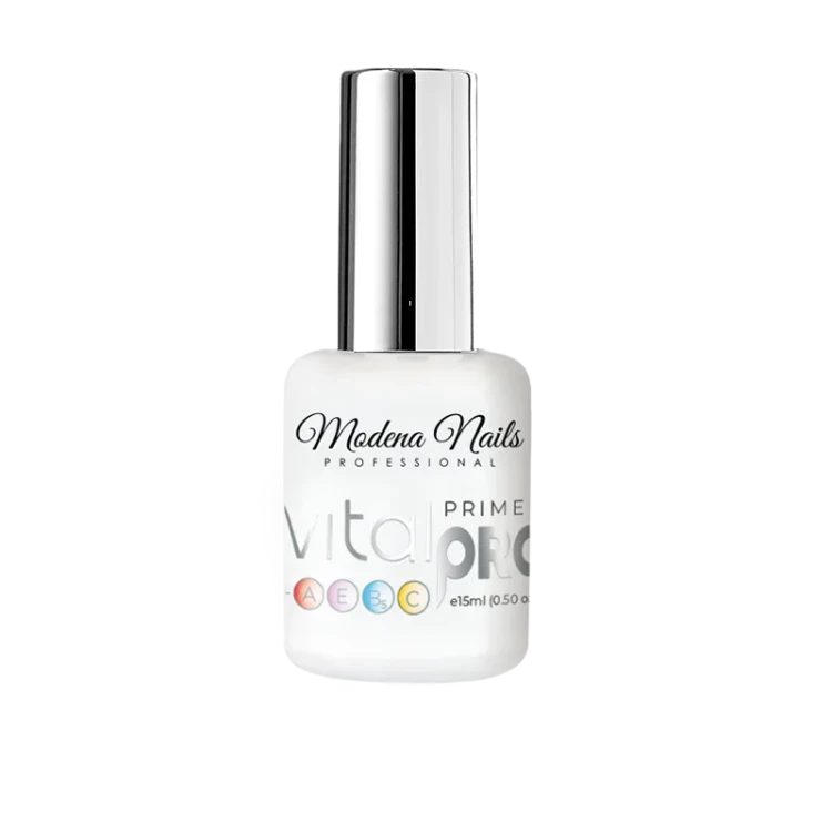 Witaminowy Primer Vital Pro Modena Nails 15ml – preparat z witaminami zwiększający przyczepność do paznokci