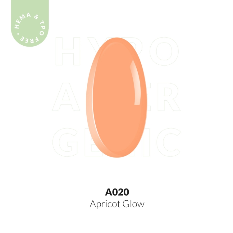 Wzornik-koloru-lakieru-hybrydowego-A020-Apricot-Glow--cieply,-morelowy-odcien-o-kremowym-wykonczeniu.webp