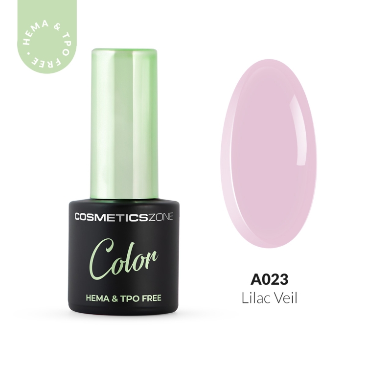 Lakier-hybrydowy-Cosmetics-Zone-Color-A023-Lilac-Veil--delikatny,-liliowy-odcien,-butelka-7-ml-HEMA--TPO-free-oraz-wzornik-koloru.webp