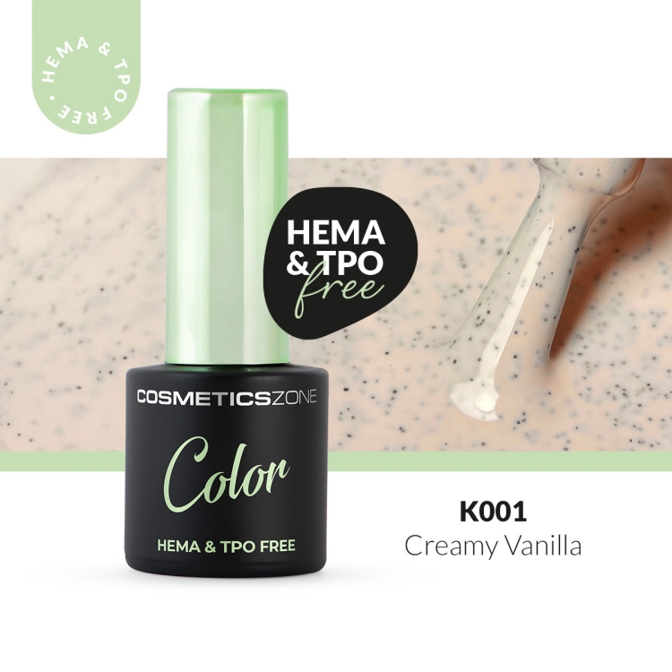 Lakier-hybrydowy-hipo-kremowy-z-czarnymi-drobinkami-K001---Creamy-Vanilla-bez-HEMA-i-bez-TPO.webp